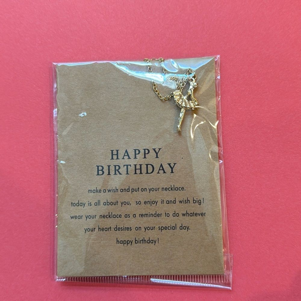 Ballerina Happy Birthday Necklace